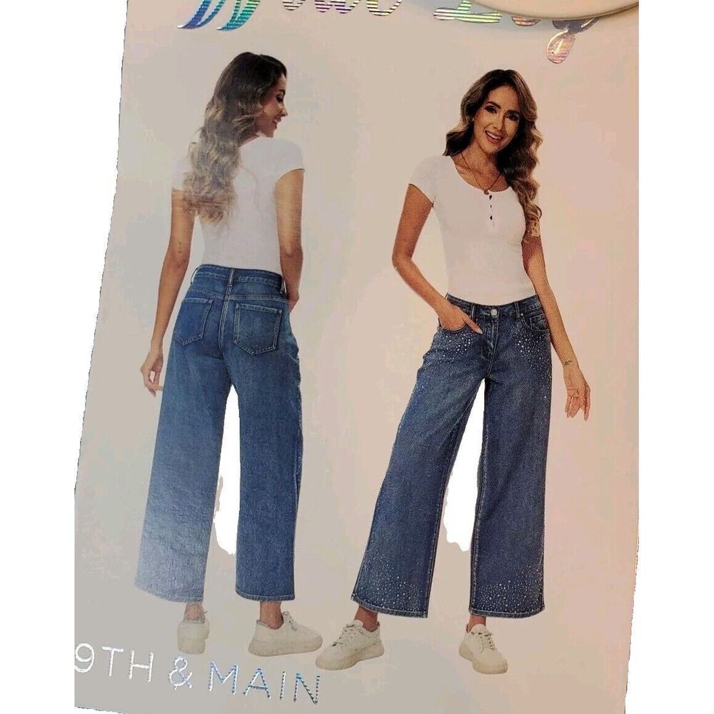 9TH & MAIN Wide Leg Jeans Size 16 NWT